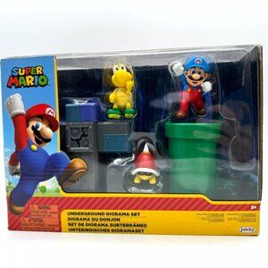 NEW Nintendo Super Mario Brothers Underground Diorama Set 2021 Jakks Pacific Act
